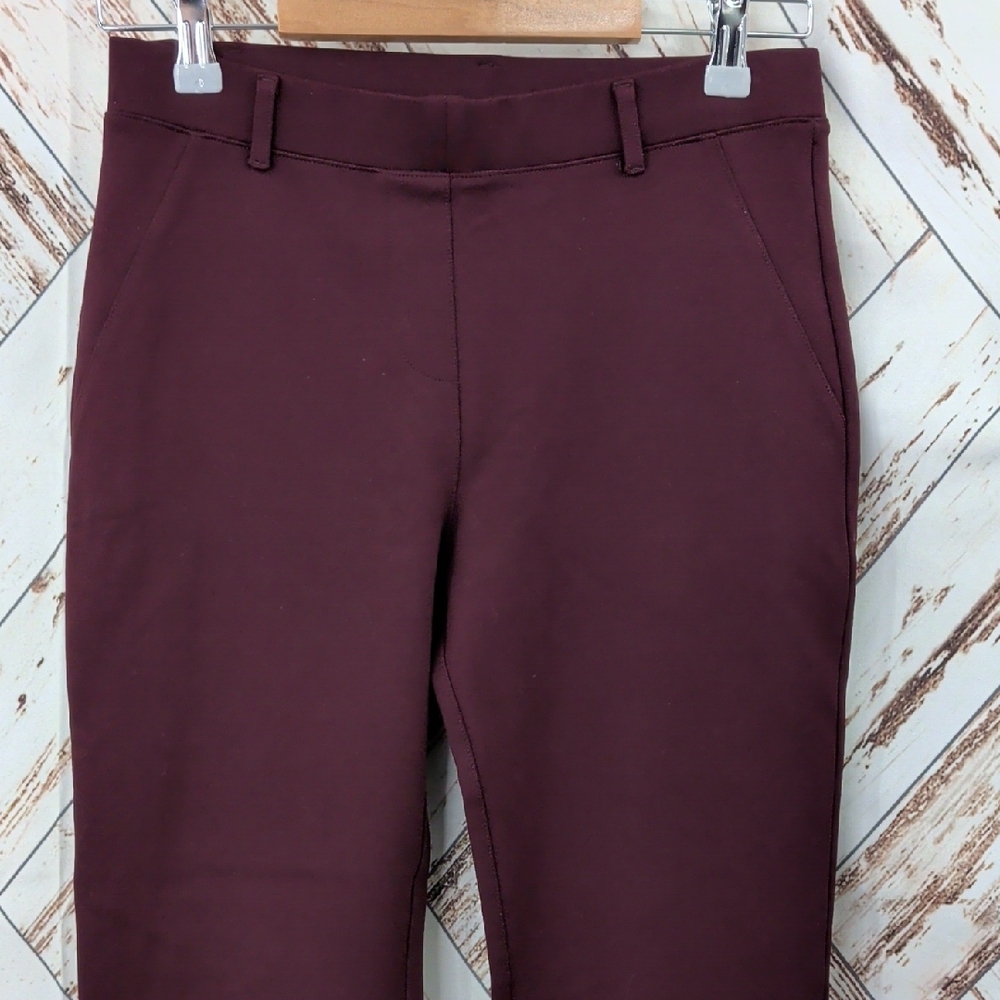 Quince Straight-Leg Pants in Wine - Picture 3 of 9